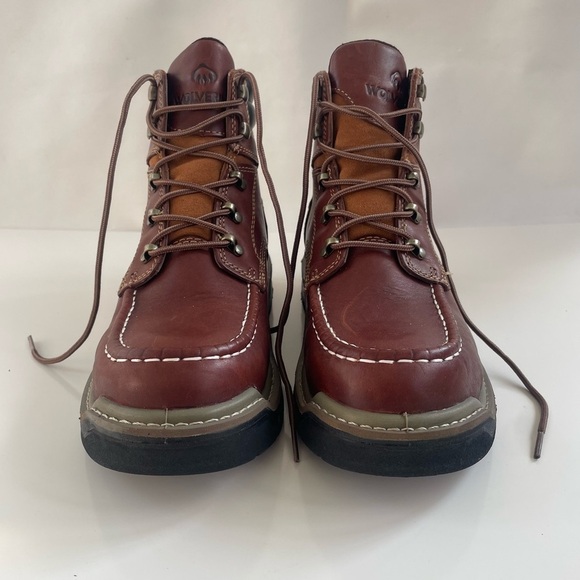 Wolverine Men's Brown Raider Durashocks Safety Toe Construction Boot Size 9M - Picture 2 of 7